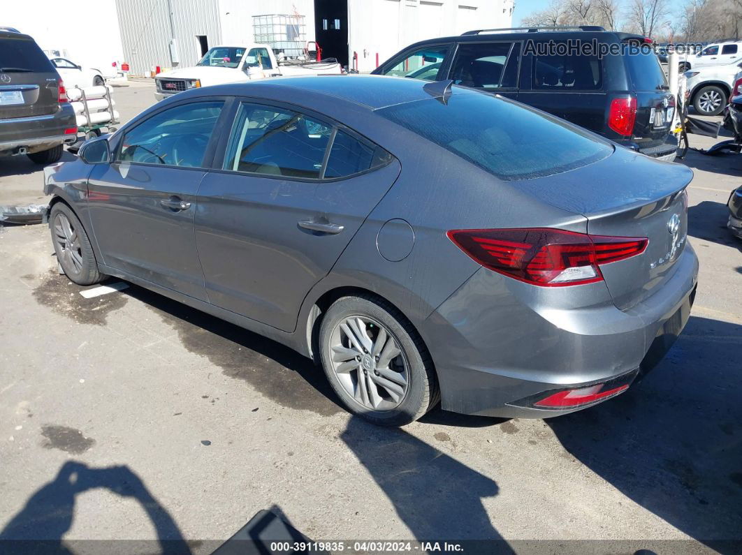 2019 Hyundai Elantra Sel Gray vin: 5NPD84LF9KH479347