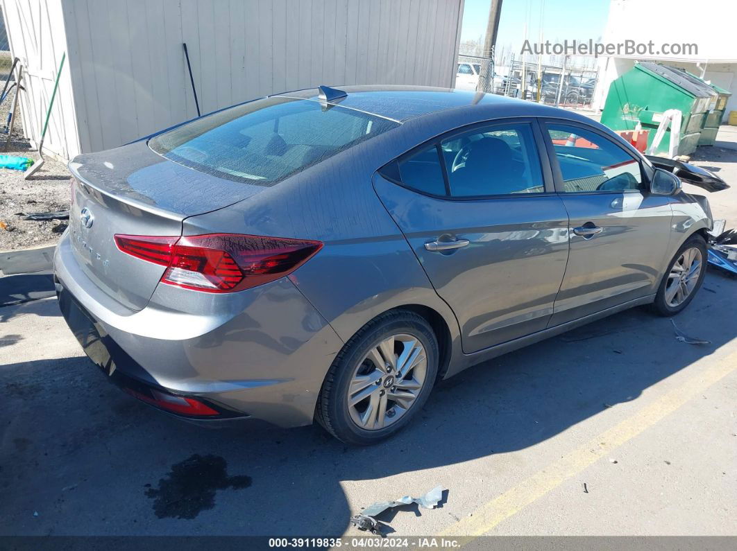 2019 Hyundai Elantra Sel Gray vin: 5NPD84LF9KH479347