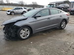 2019 Hyundai Elantra Sel Gray vin: 5NPD84LF9KH482426