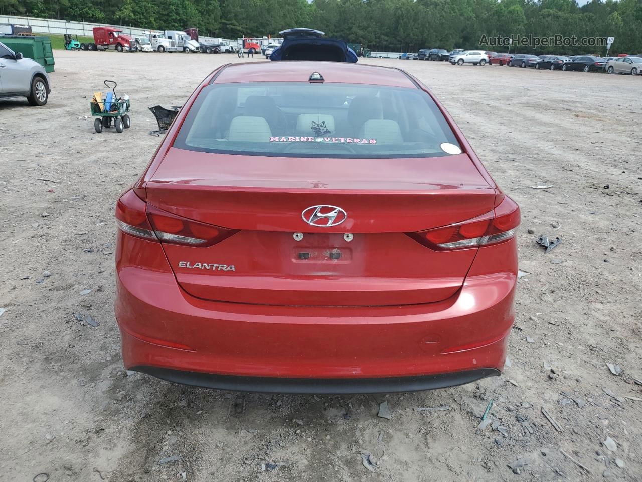 2017 Hyundai Elantra Se Бордовый vin: 5NPD84LFXHH002807