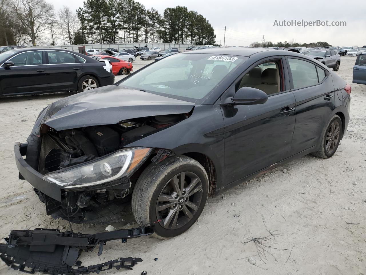 2017 Hyundai Elantra Se Черный vin: 5NPD84LFXHH057662