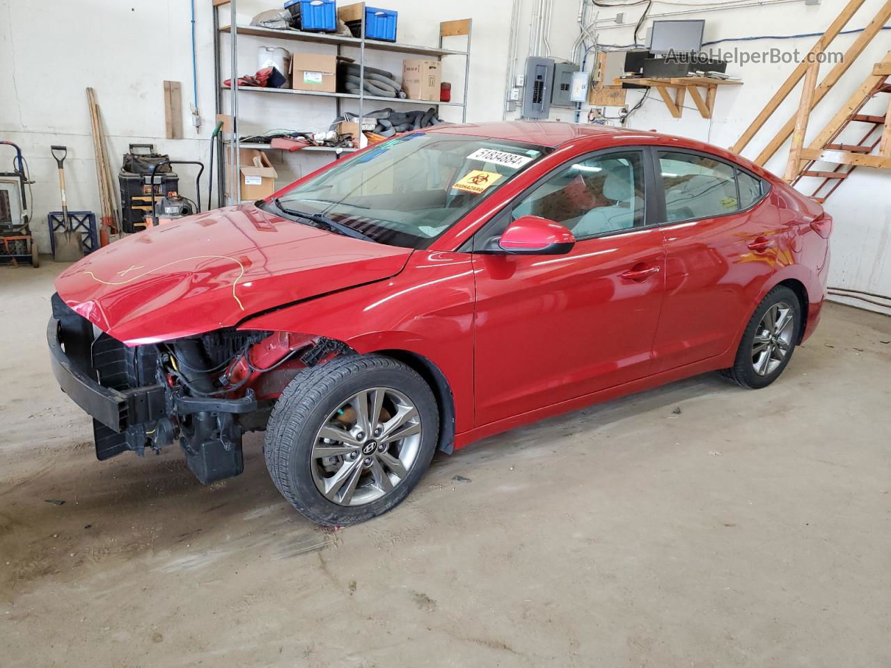 2017 Hyundai Elantra Se Red vin: 5NPD84LFXHH090905