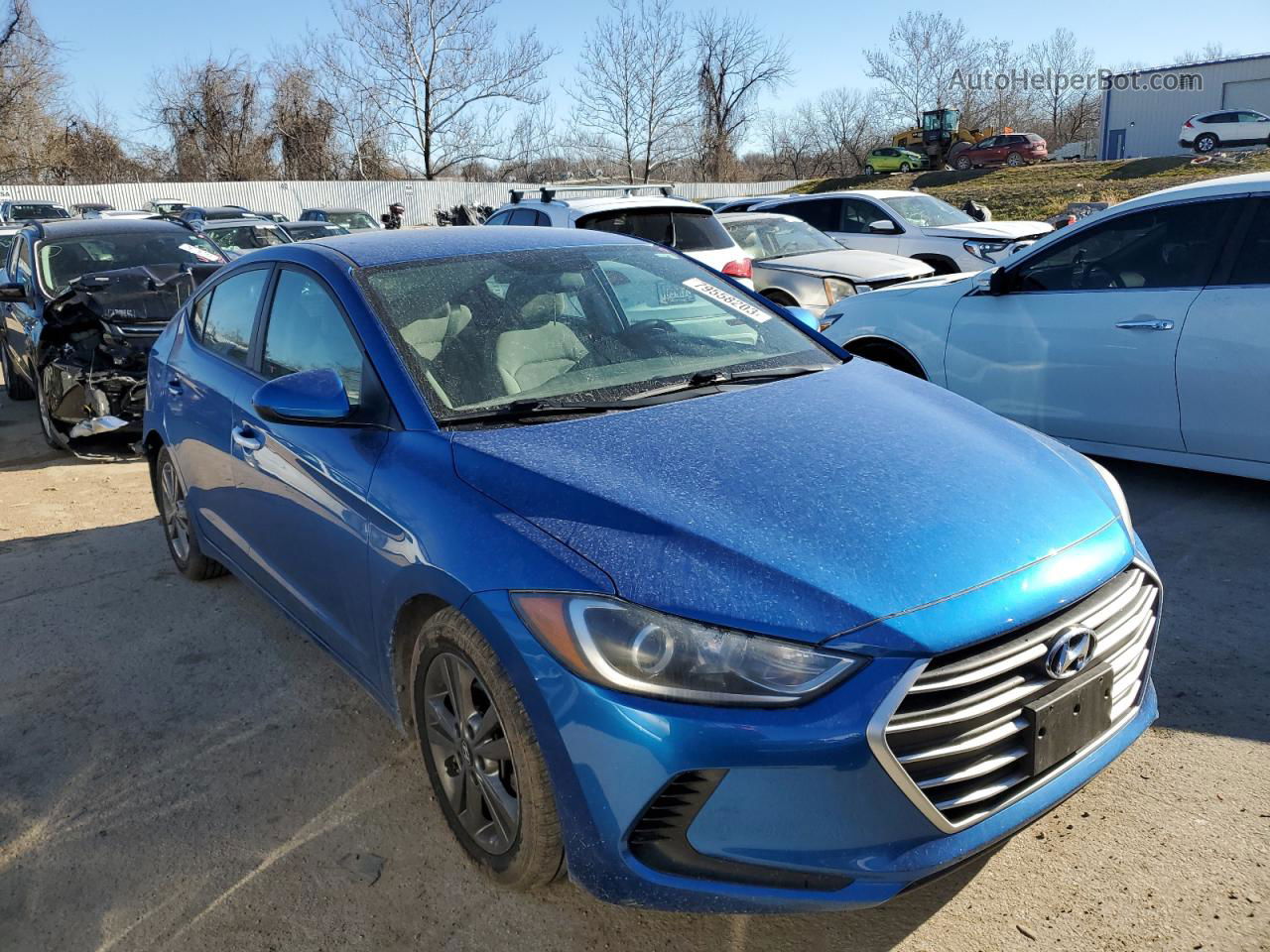 2017 Hyundai Elantra Se Синий vin: 5NPD84LFXHH092203