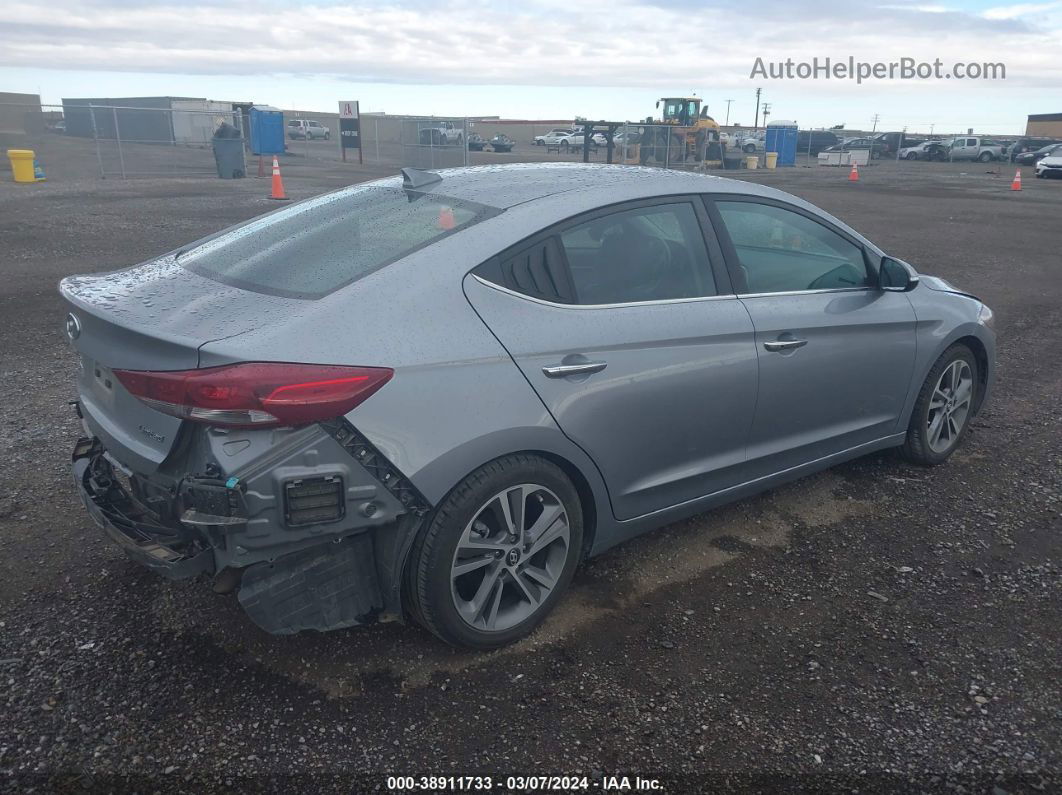 2017 Hyundai Elantra Limited Gray vin: 5NPD84LFXHH105855