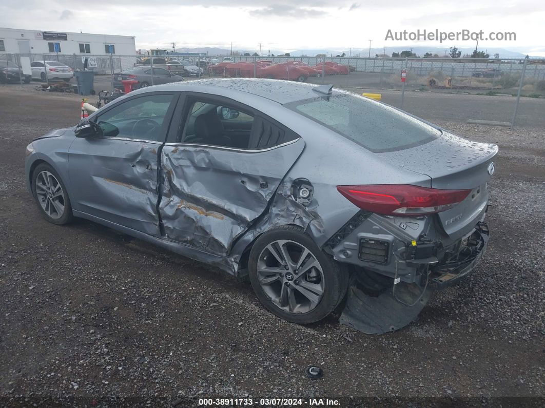 2017 Hyundai Elantra Limited Gray vin: 5NPD84LFXHH105855