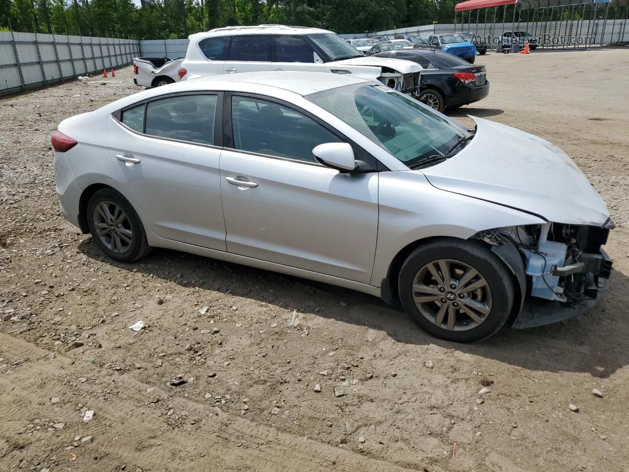 2018 Hyundai Elantra Sel Silver vin: 5NPD84LFXJH215231