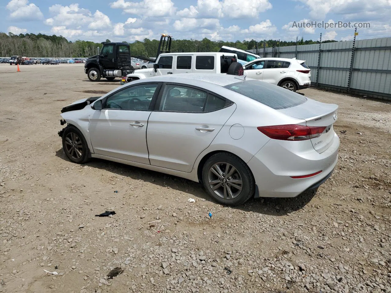 2018 Hyundai Elantra Sel Silver vin: 5NPD84LFXJH215231