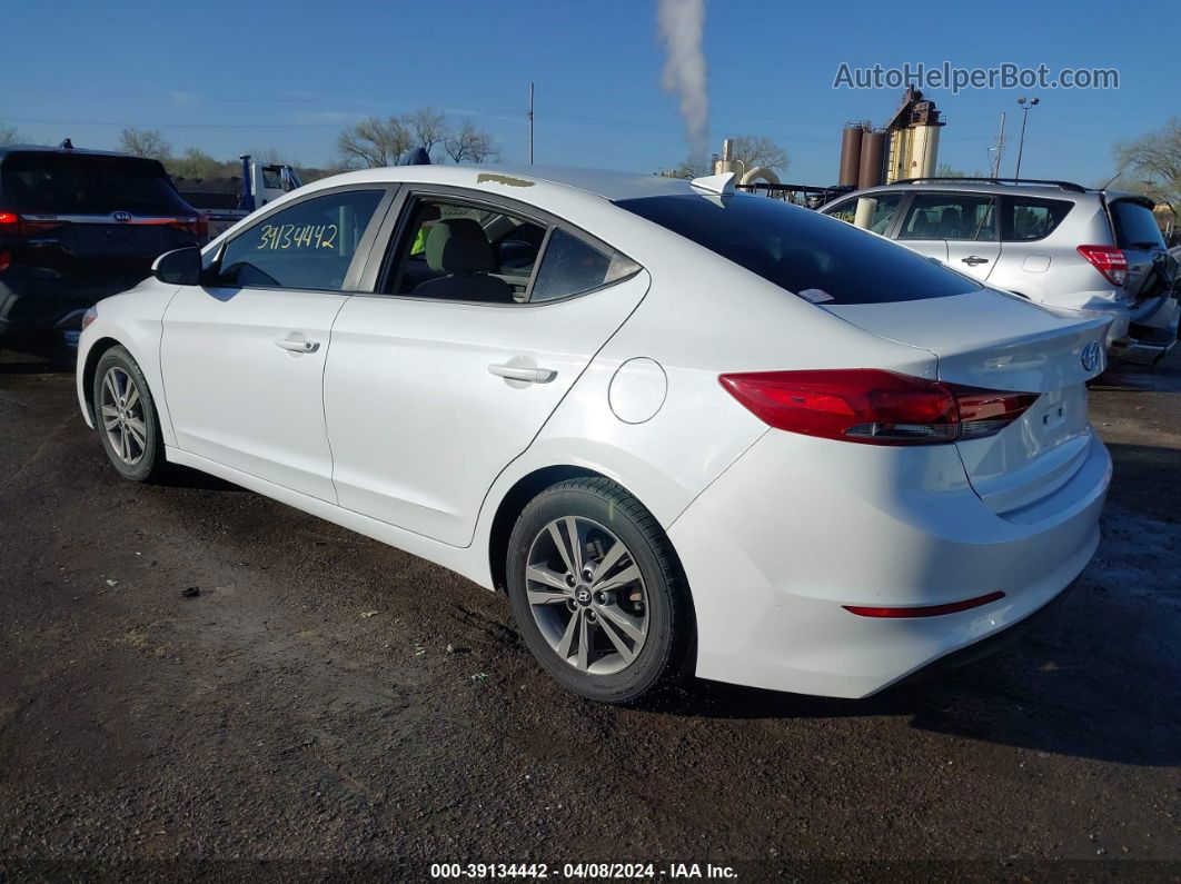 2018 Hyundai Elantra Sel White vin: 5NPD84LFXJH235284