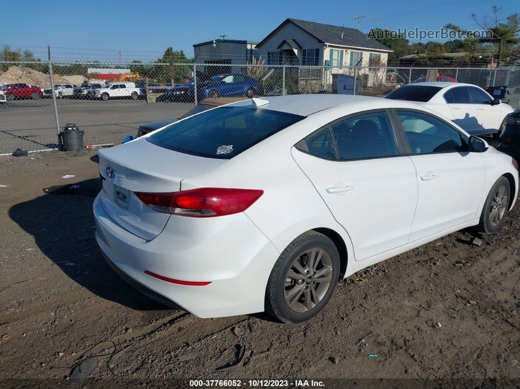 2018 Hyundai Elantra Sel White vin: 5NPD84LFXJH246656