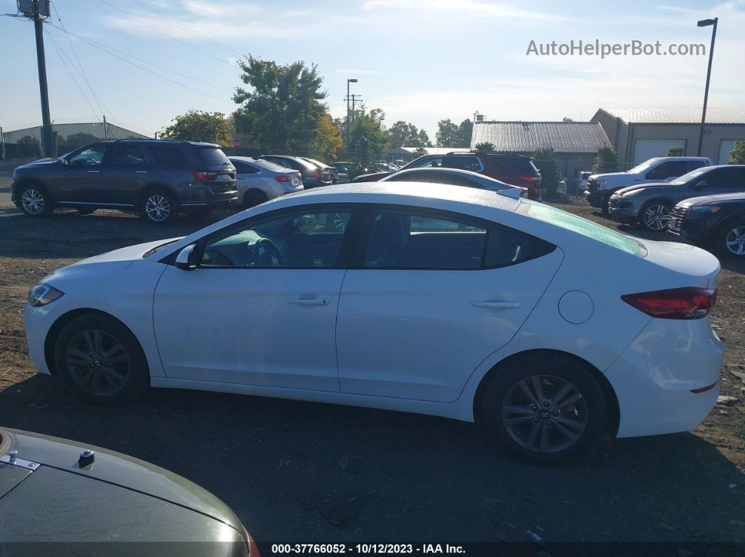 2018 Hyundai Elantra Sel White vin: 5NPD84LFXJH246656