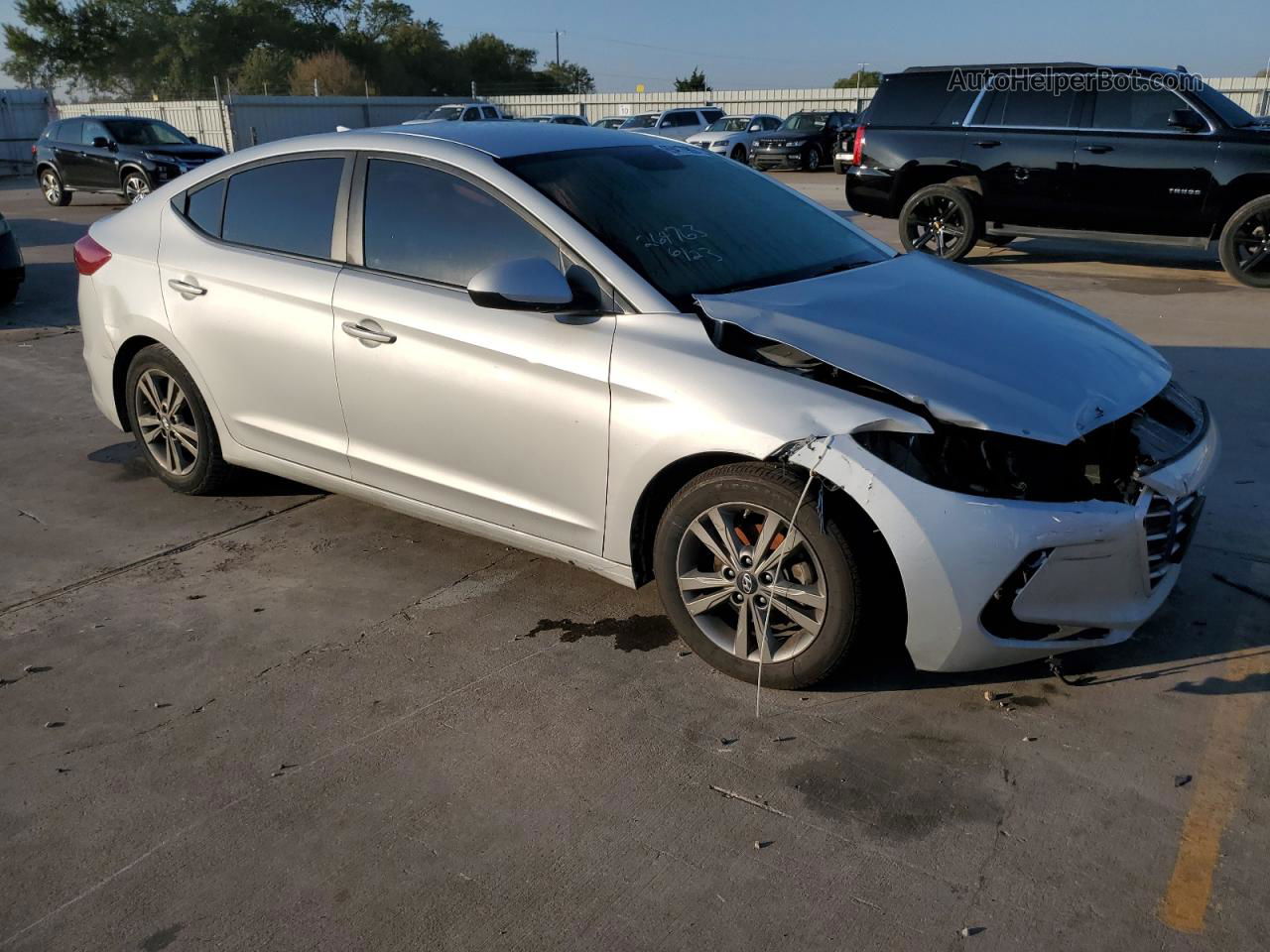 2018 Hyundai Elantra Sel Серебряный vin: 5NPD84LFXJH246835