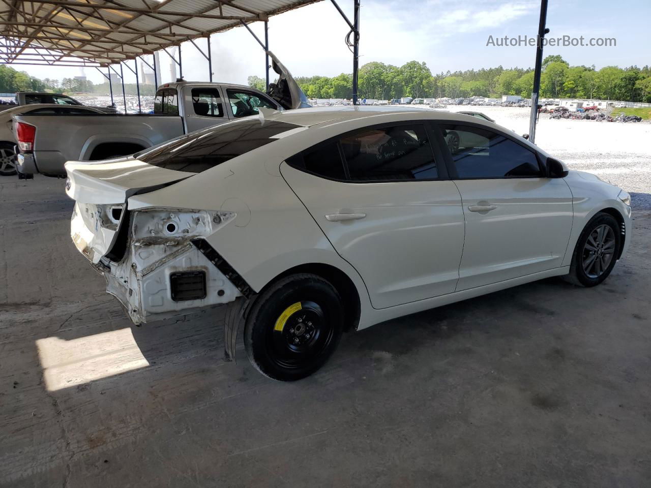 2018 Hyundai Elantra Sel White vin: 5NPD84LFXJH252246