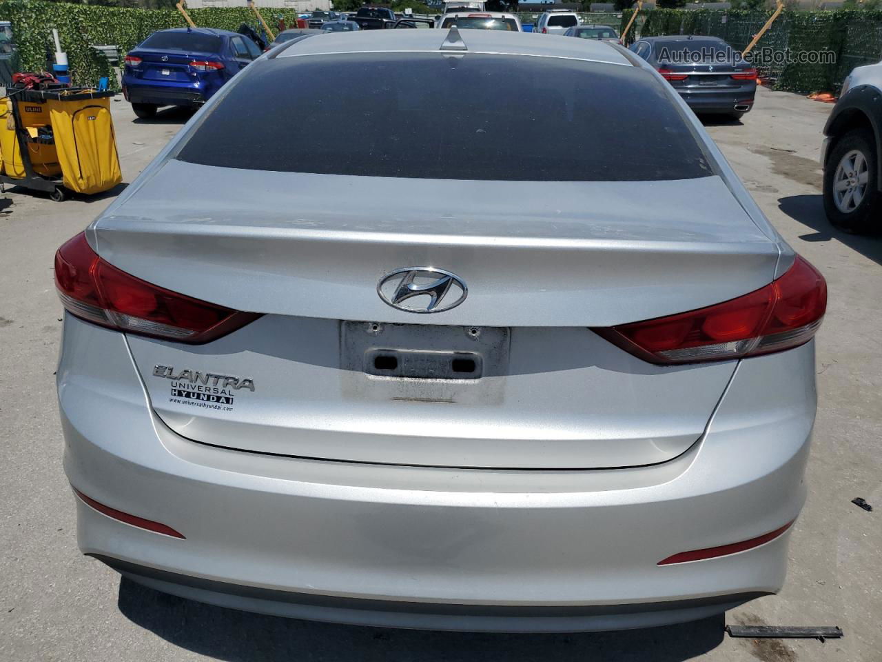 2018 Hyundai Elantra Sel Silver vin: 5NPD84LFXJH252506