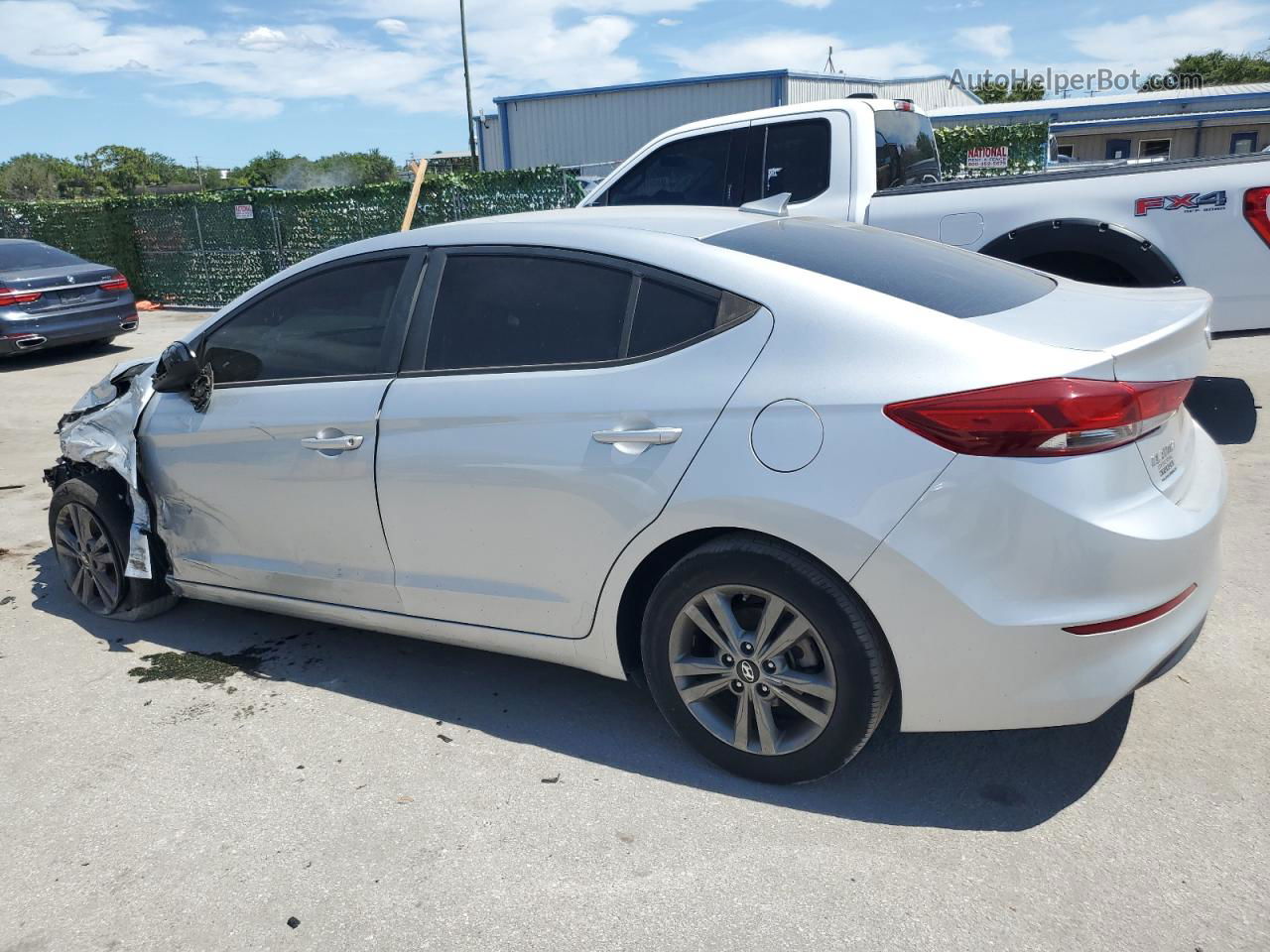 2018 Hyundai Elantra Sel Silver vin: 5NPD84LFXJH252506