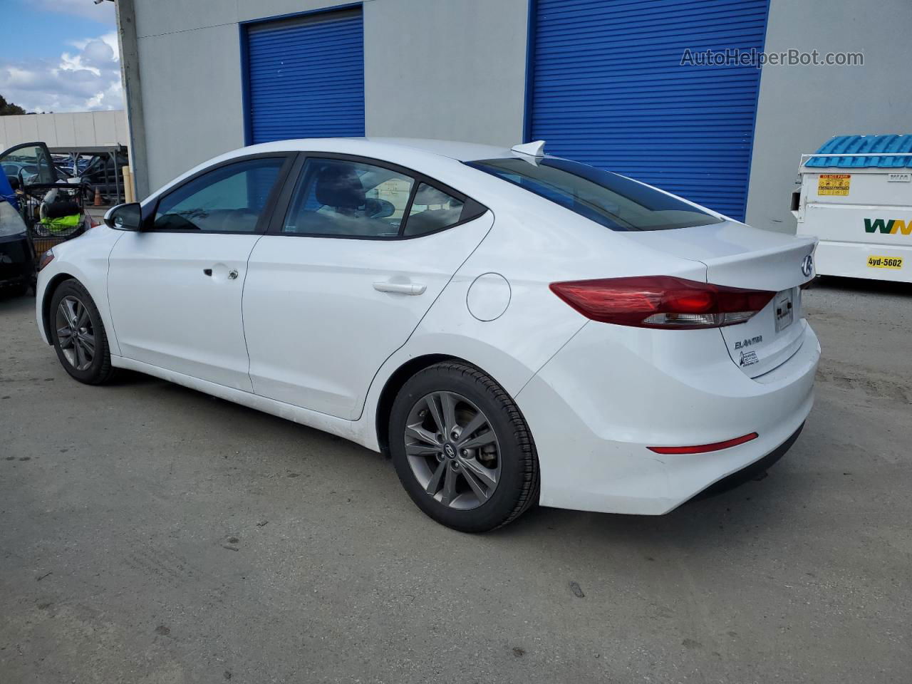 2018 Hyundai Elantra Sel White vin: 5NPD84LFXJH281794