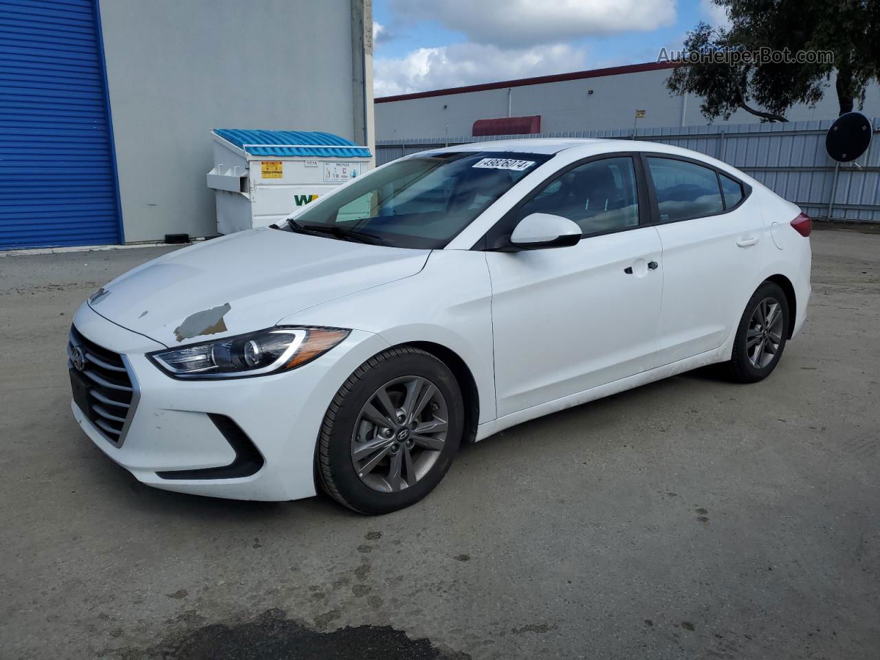 2018 Hyundai Elantra Sel White vin: 5NPD84LFXJH281794