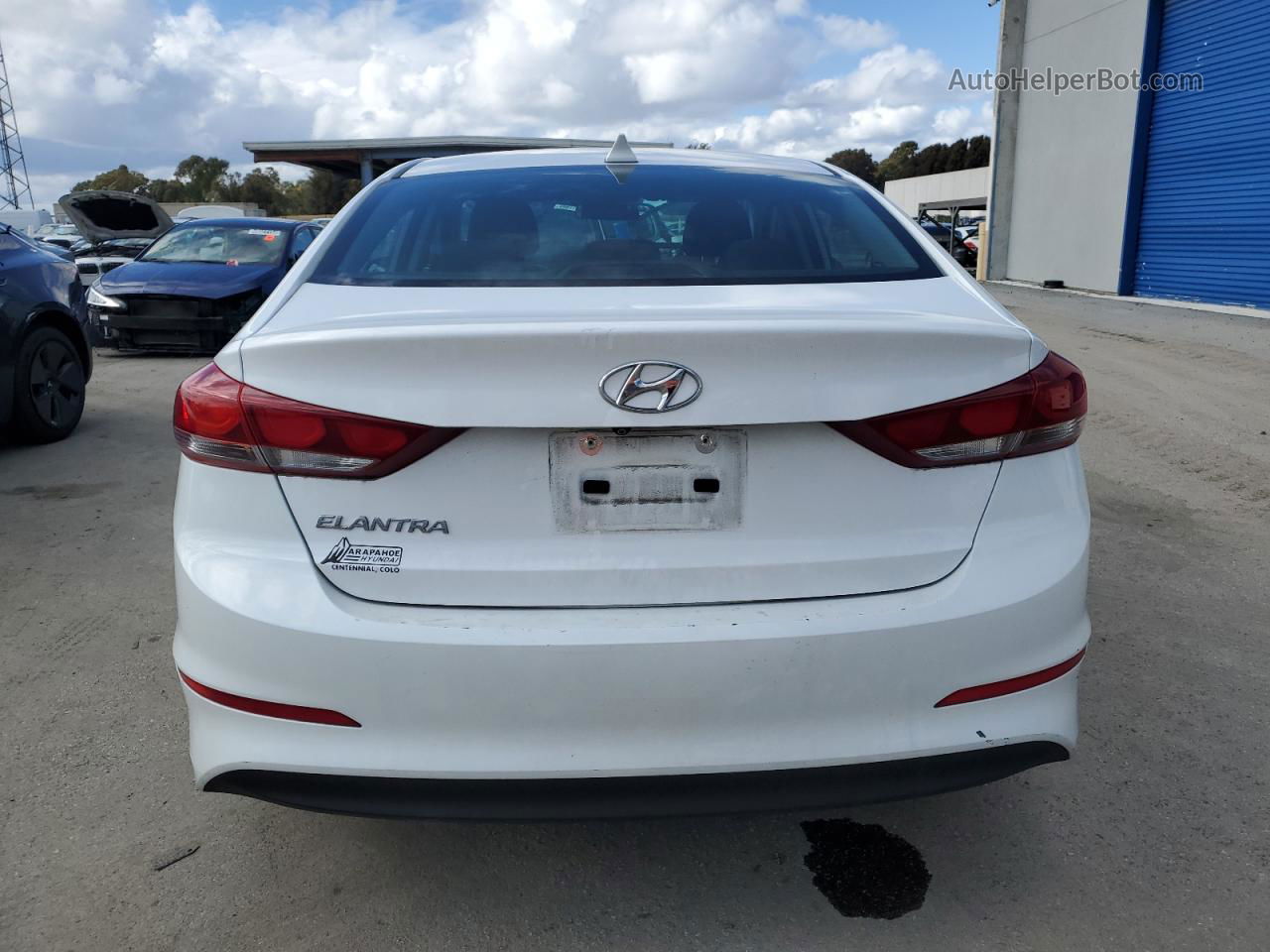 2018 Hyundai Elantra Sel White vin: 5NPD84LFXJH281794