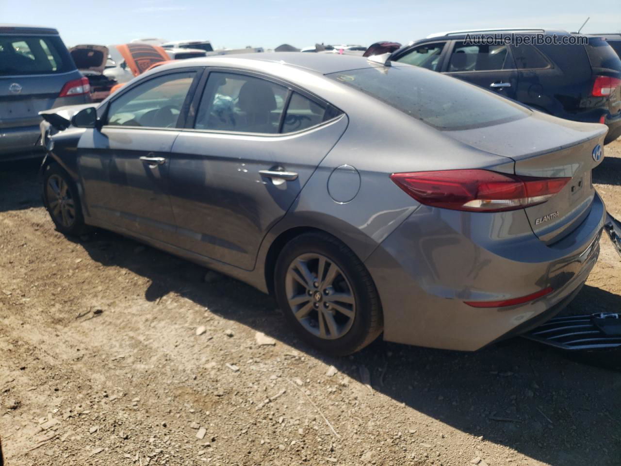 2018 Hyundai Elantra Sel Gray vin: 5NPD84LFXJH294853