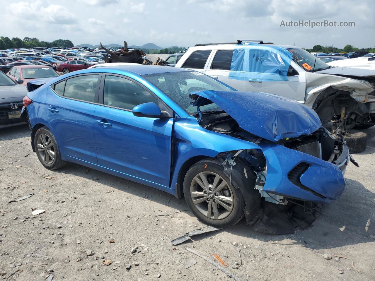 2018 Hyundai Elantra Sel Blue vin: 5NPD84LFXJH331111