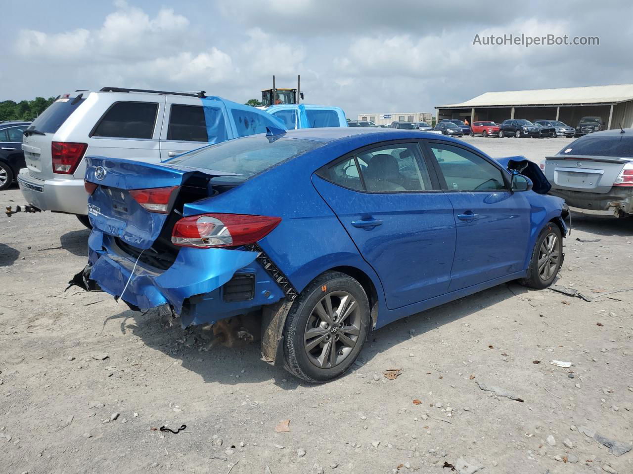 2018 Hyundai Elantra Sel Синий vin: 5NPD84LFXJH331111