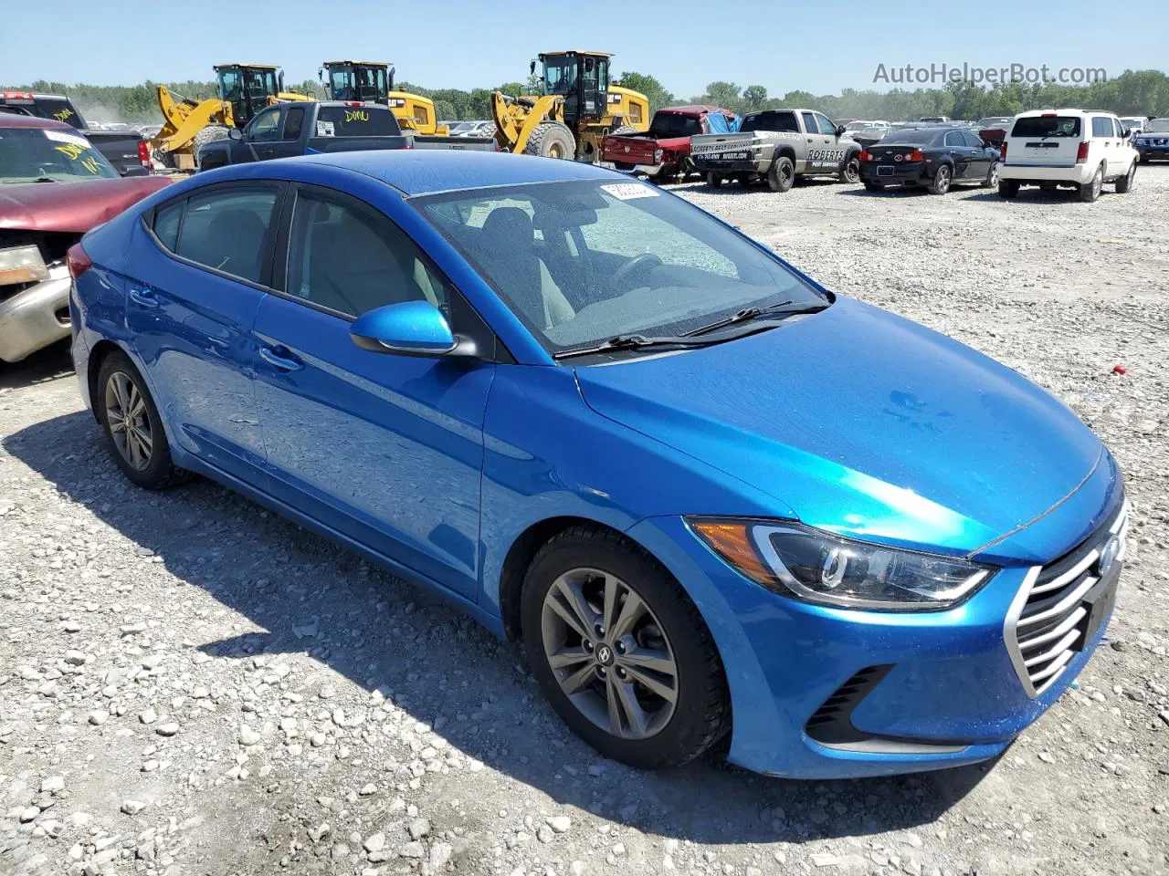 2018 Hyundai Elantra Sel Blue vin: 5NPD84LFXJH348393