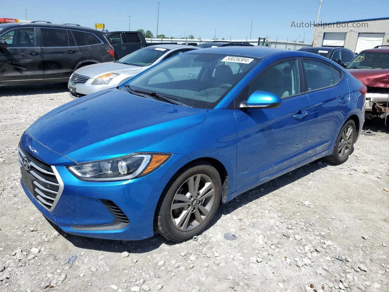 2018 Hyundai Elantra Sel Blue vin: 5NPD84LFXJH348393