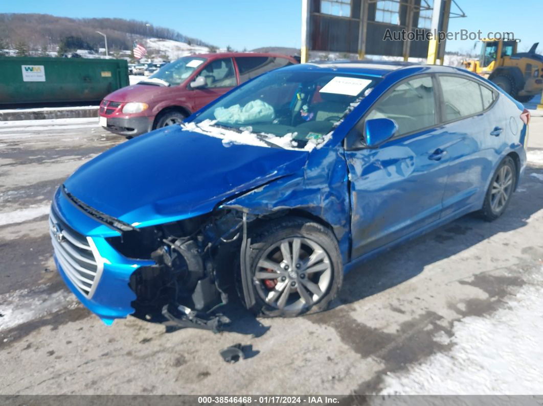 2018 Hyundai Elantra Sel Blue vin: 5NPD84LFXJH366781