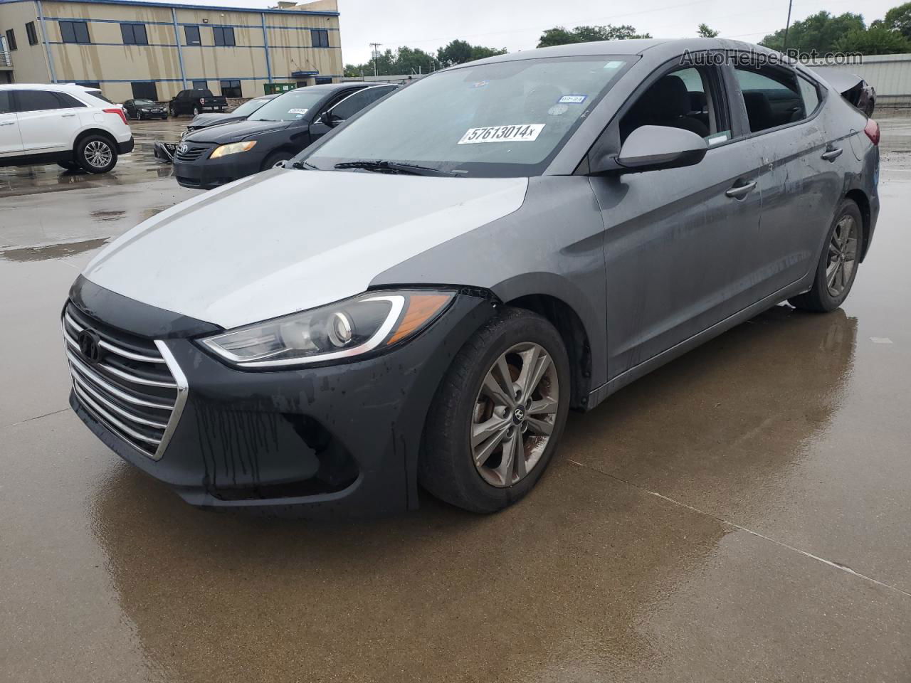 2018 Hyundai Elantra Sel Gray vin: 5NPD84LFXJH383869