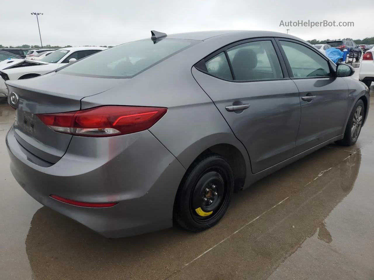 2018 Hyundai Elantra Sel Gray vin: 5NPD84LFXJH383869