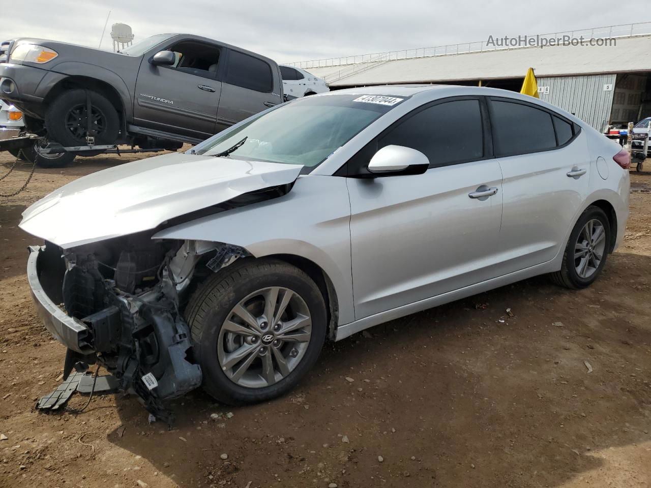 2018 Hyundai Elantra Sel Silver vin: 5NPD84LFXJH397433