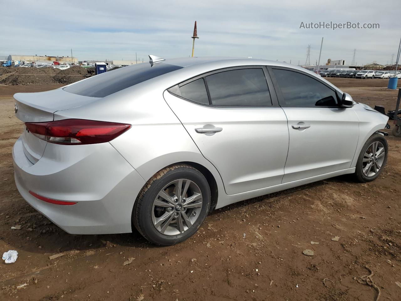 2018 Hyundai Elantra Sel Silver vin: 5NPD84LFXJH397433