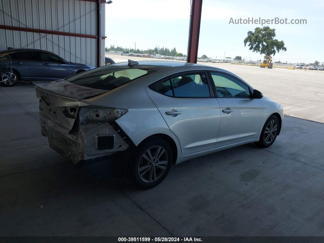 2018 Hyundai Elantra Sel Silver vin: 5NPD84LFXJH399344