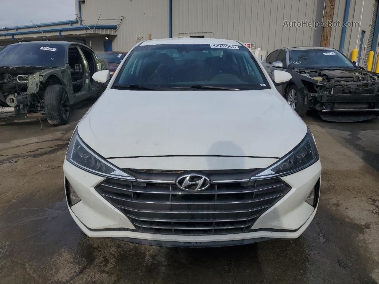 2019 Hyundai Elantra Sel White vin: 5NPD84LFXKH403510