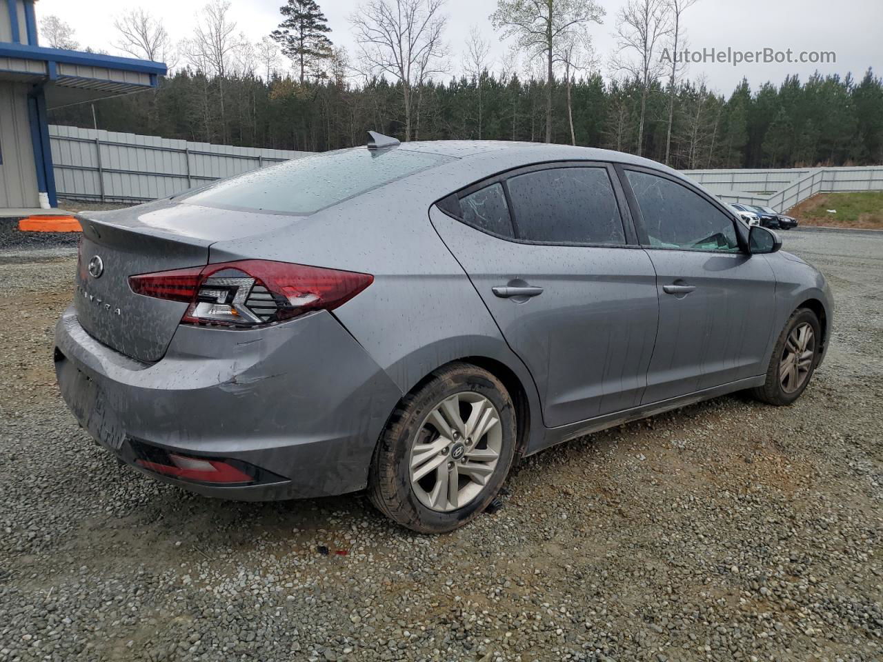 2019 Hyundai Elantra Sel Gray vin: 5NPD84LFXKH406133