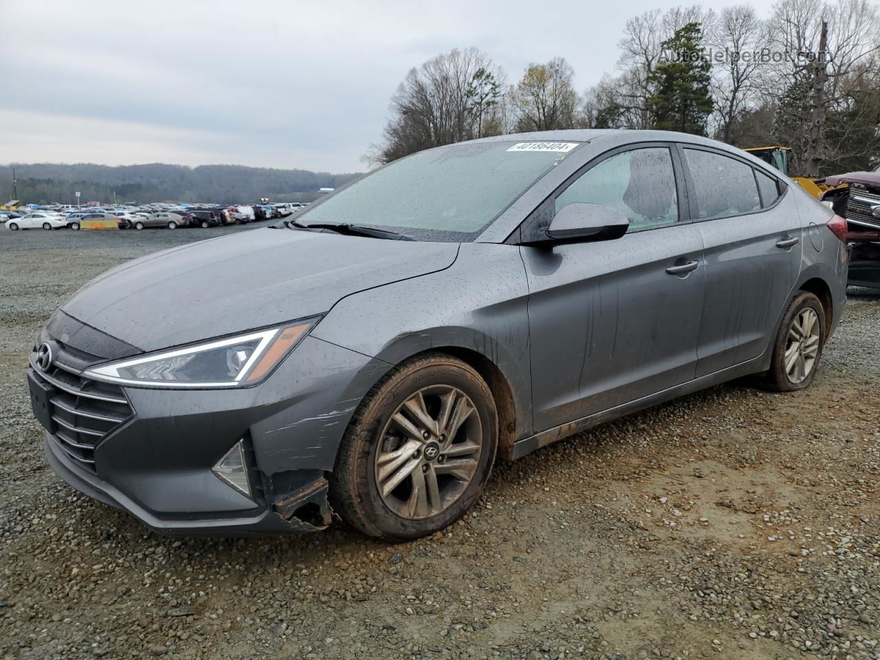 2019 Hyundai Elantra Sel Gray vin: 5NPD84LFXKH406133