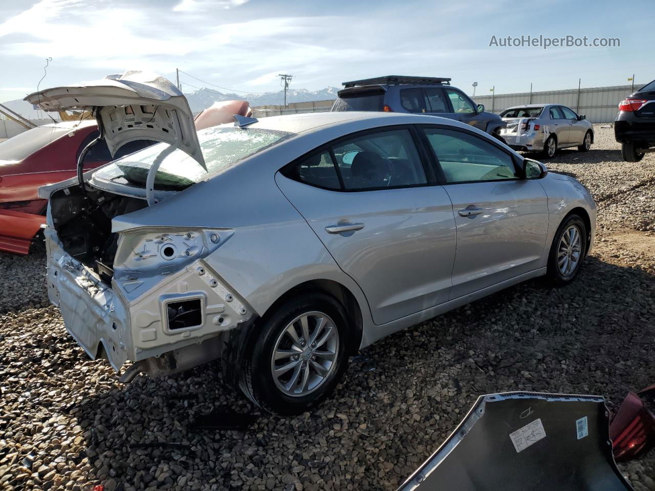 2019 Hyundai Elantra Eco Silver vin: 5NPD94LA6KH449059