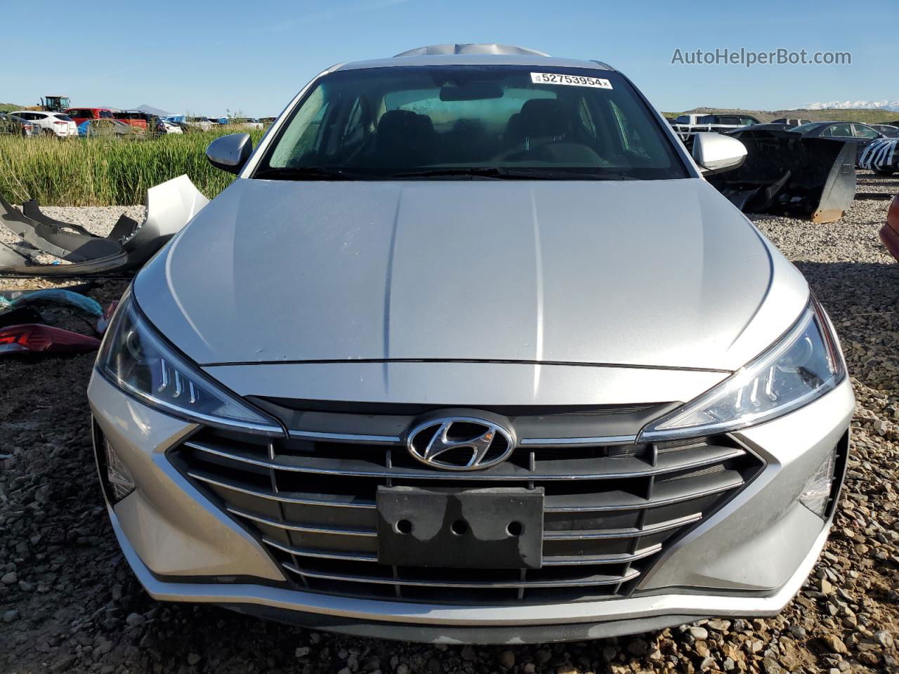 2019 Hyundai Elantra Eco Silver vin: 5NPD94LA6KH449059