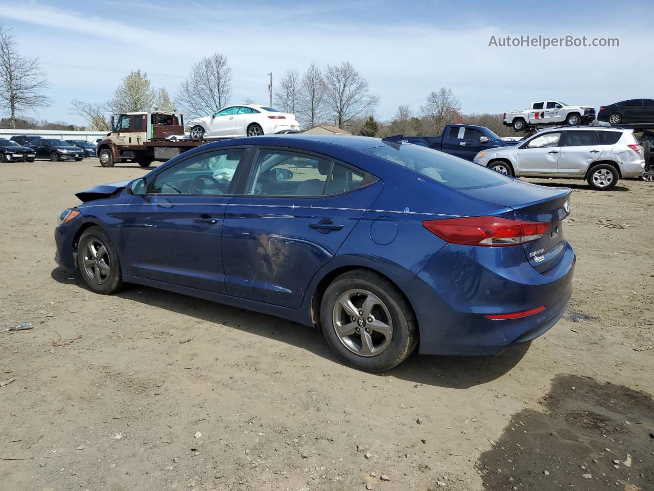 2017 Hyundai Elantra Eco Синий vin: 5NPD94LA7HH143934