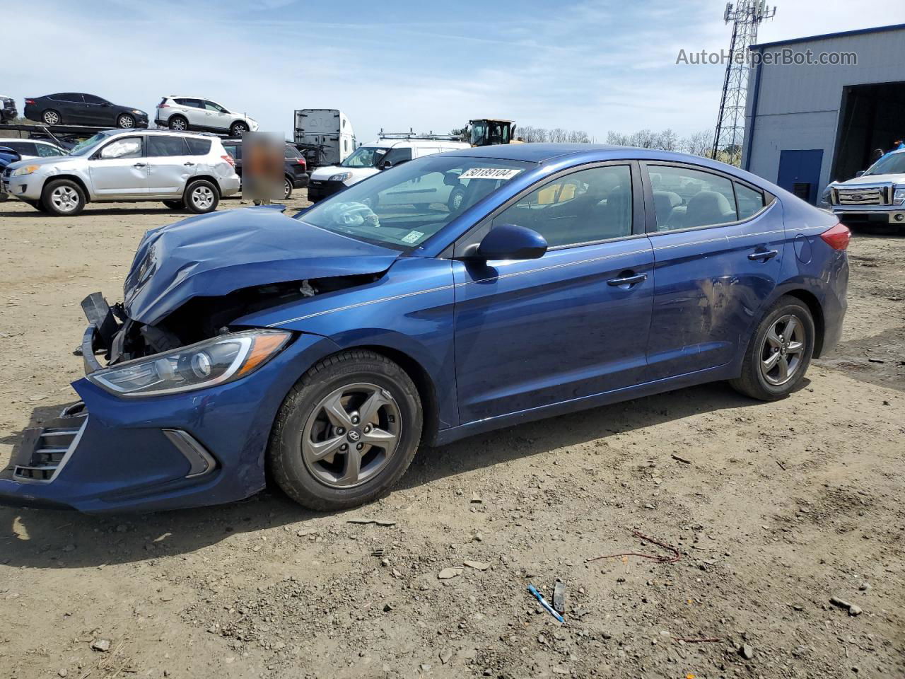 2017 Hyundai Elantra Eco Blue vin: 5NPD94LA7HH143934