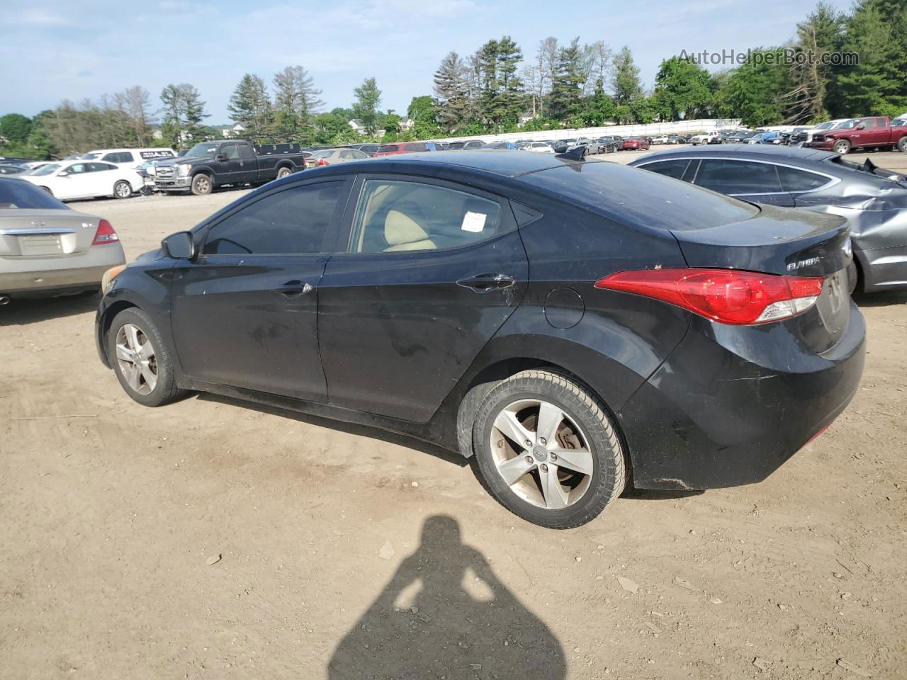 2011 Hyundai Elantra Gls Черный vin: 5NPDH4AE0BH014448