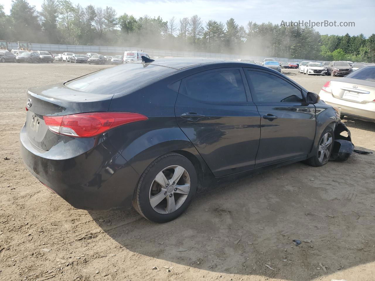 2011 Hyundai Elantra Gls Black vin: 5NPDH4AE0BH014448