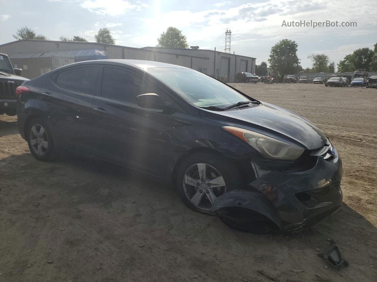 2011 Hyundai Elantra Gls Black vin: 5NPDH4AE0BH014448