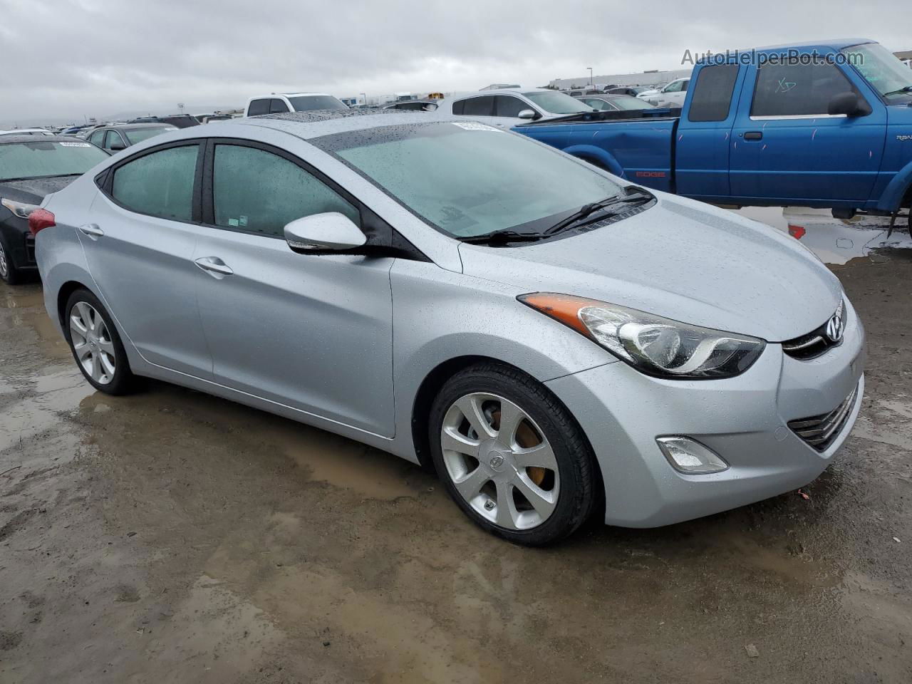 2011 Hyundai Elantra Gls Silver vin: 5NPDH4AE0BH016331