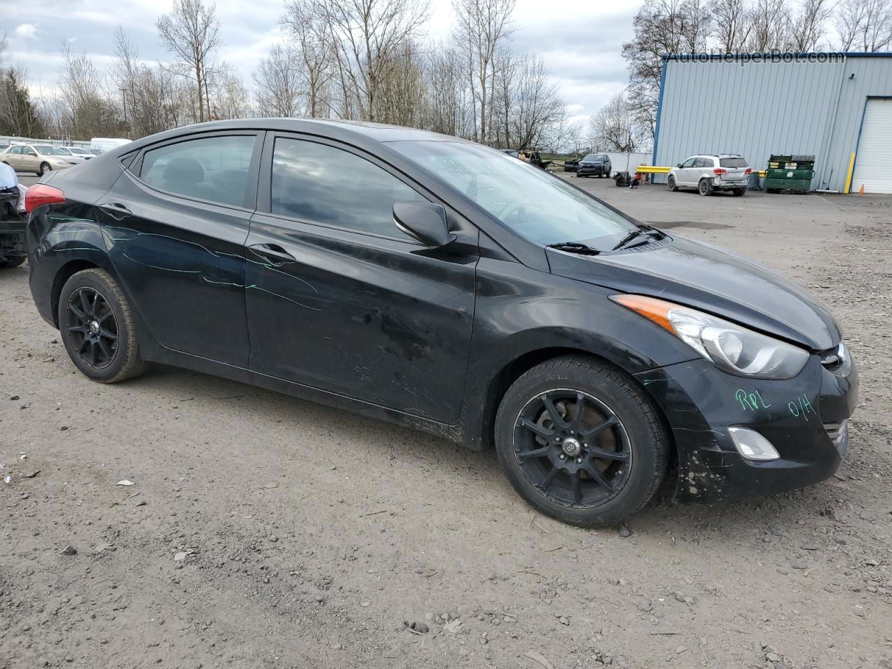 2011 Hyundai Elantra Gls Black vin: 5NPDH4AE0BH019522