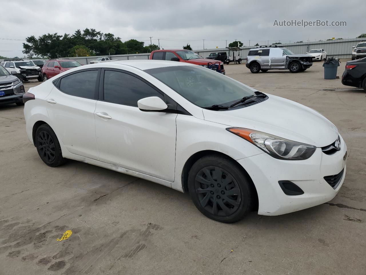 2011 Hyundai Elantra Gls White vin: 5NPDH4AE0BH045103