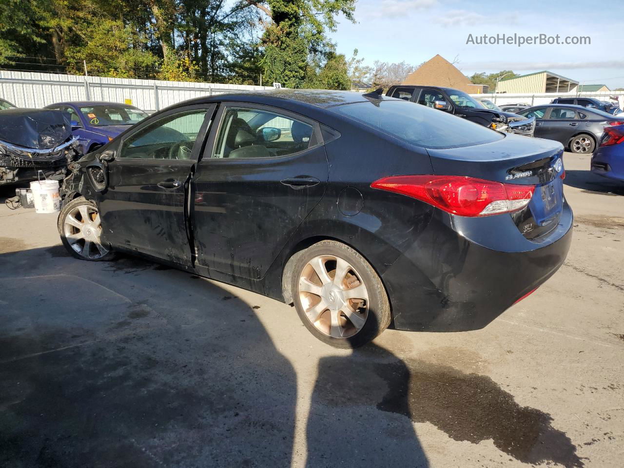 2011 Hyundai Elantra Gls Black vin: 5NPDH4AE0BH053444