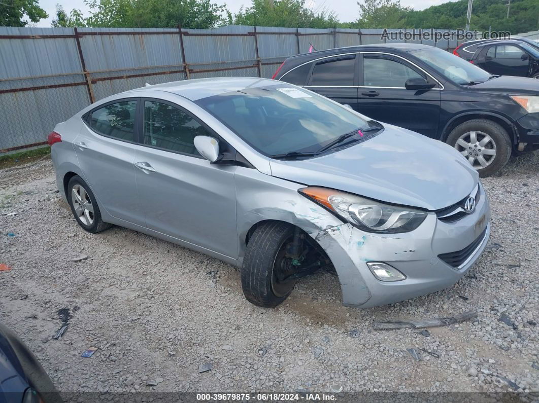 2012 Hyundai Elantra Gls Silver vin: 5NPDH4AE0CH093296