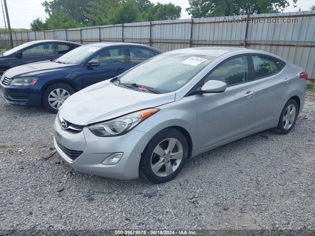 2012 Hyundai Elantra Gls Silver vin: 5NPDH4AE0CH093296