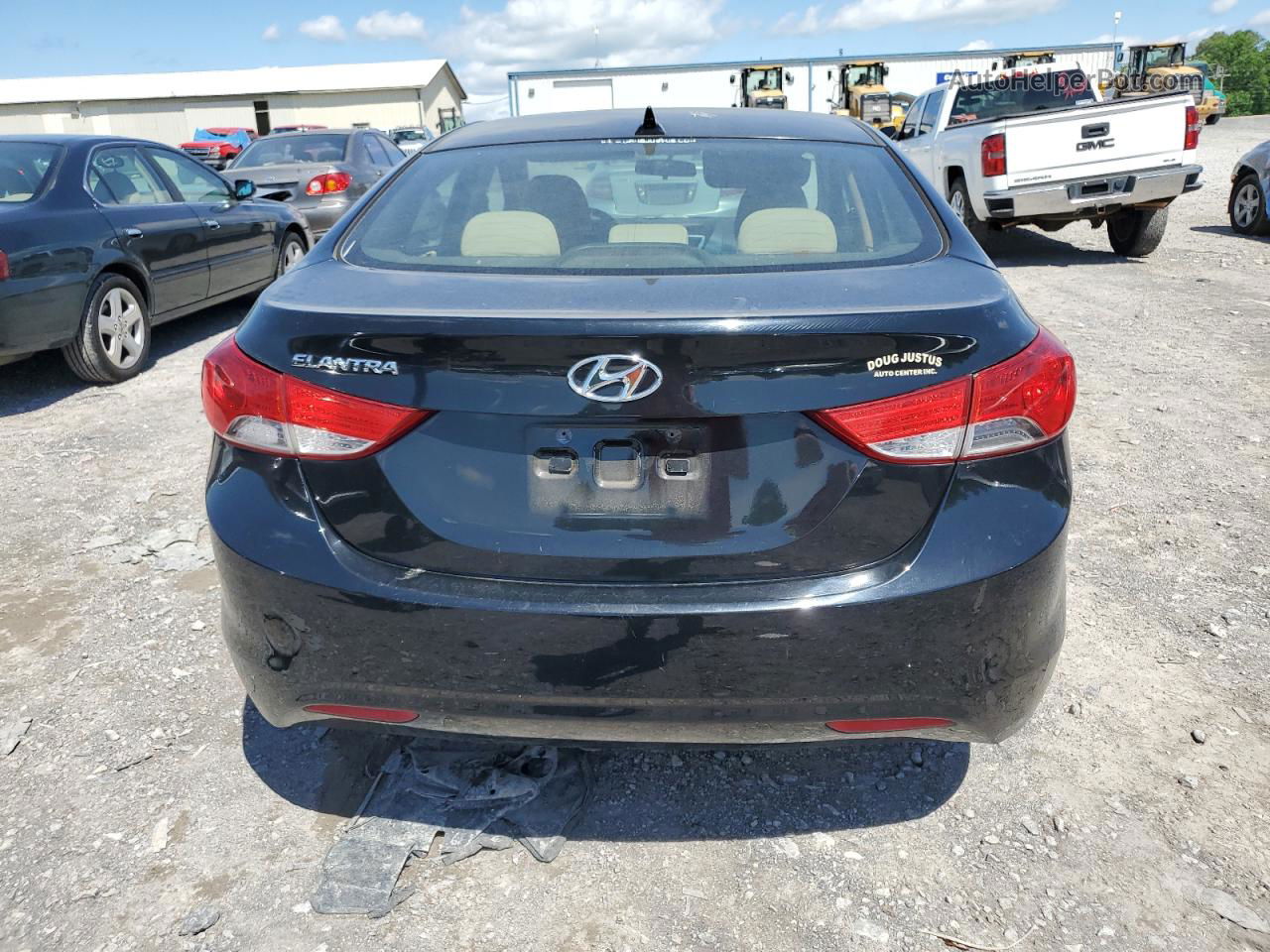 2012 Hyundai Elantra Gls Black vin: 5NPDH4AE0CH120058