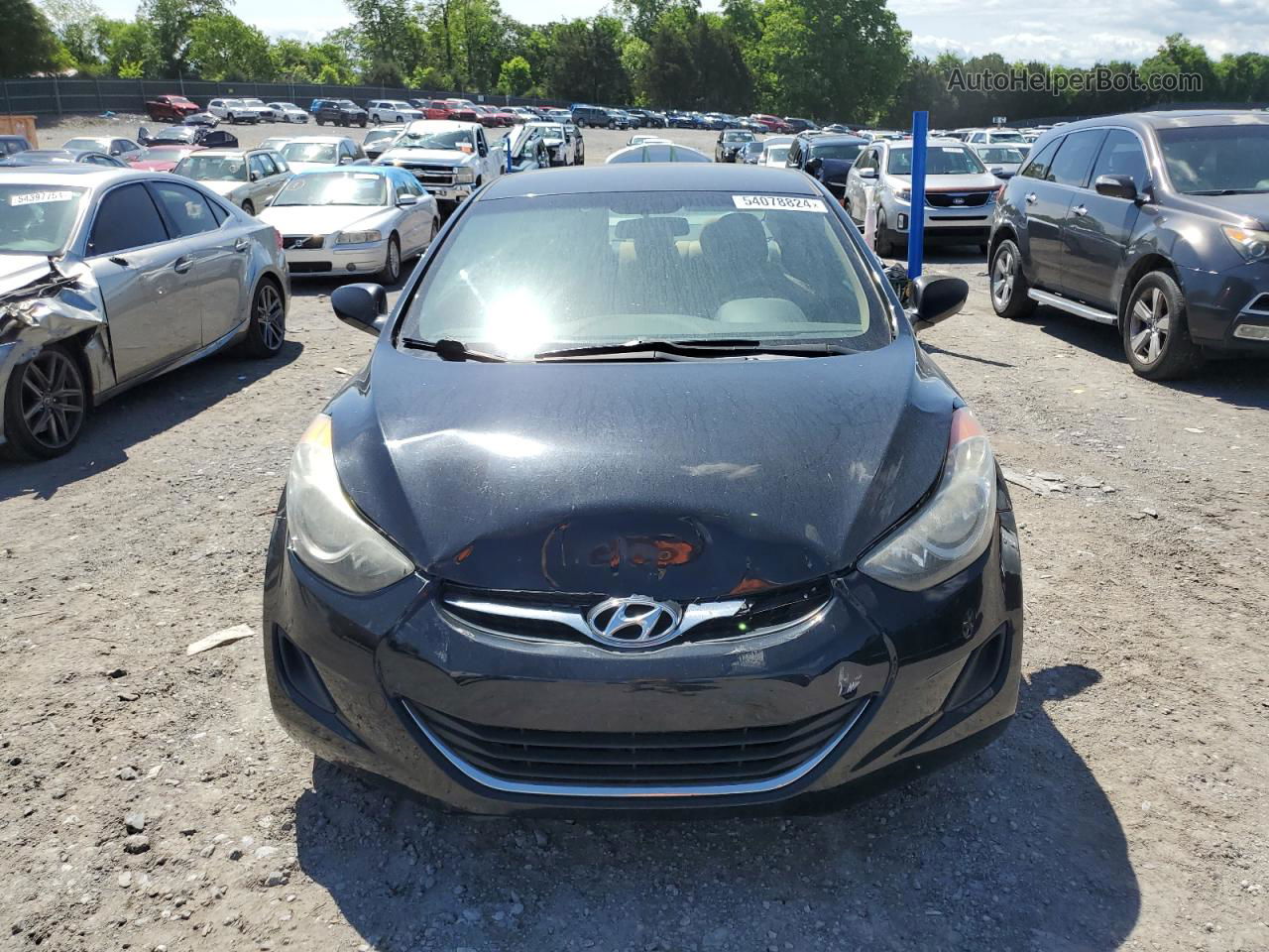 2012 Hyundai Elantra Gls Black vin: 5NPDH4AE0CH120058